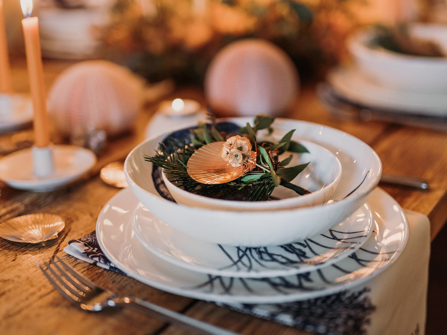 Bone China Jellyfish Pasta Bowl