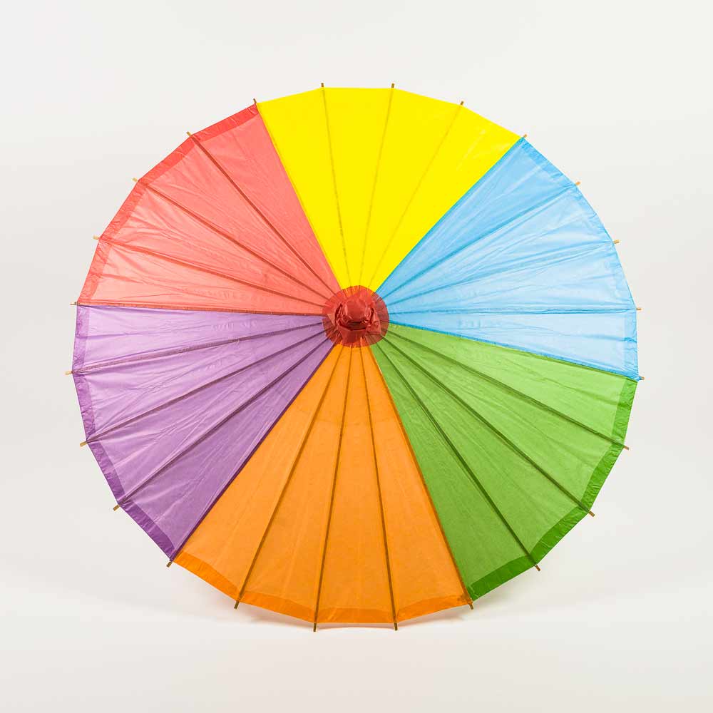 Rainbow Color Paper Parasol