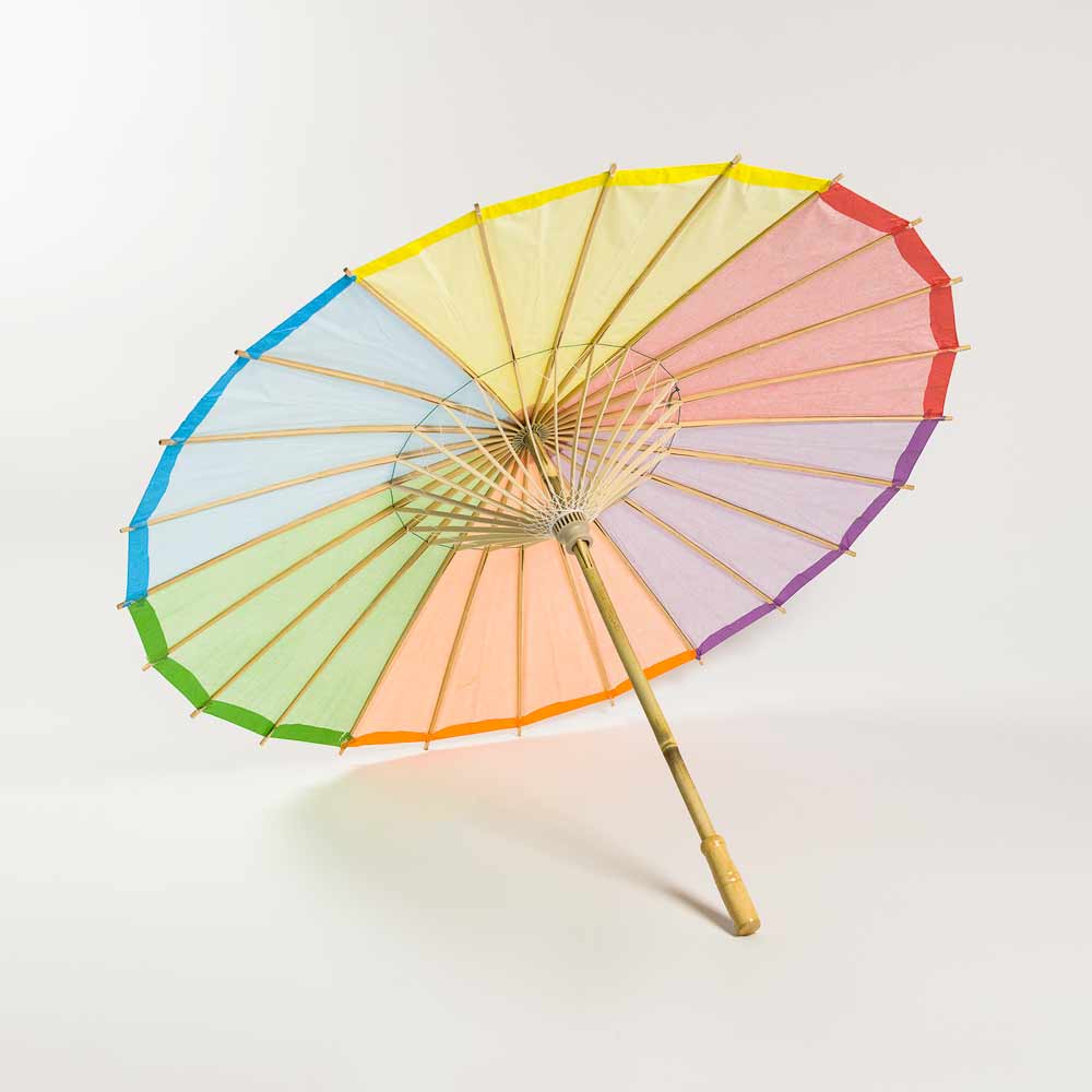 Rainbow Color Paper Parasol