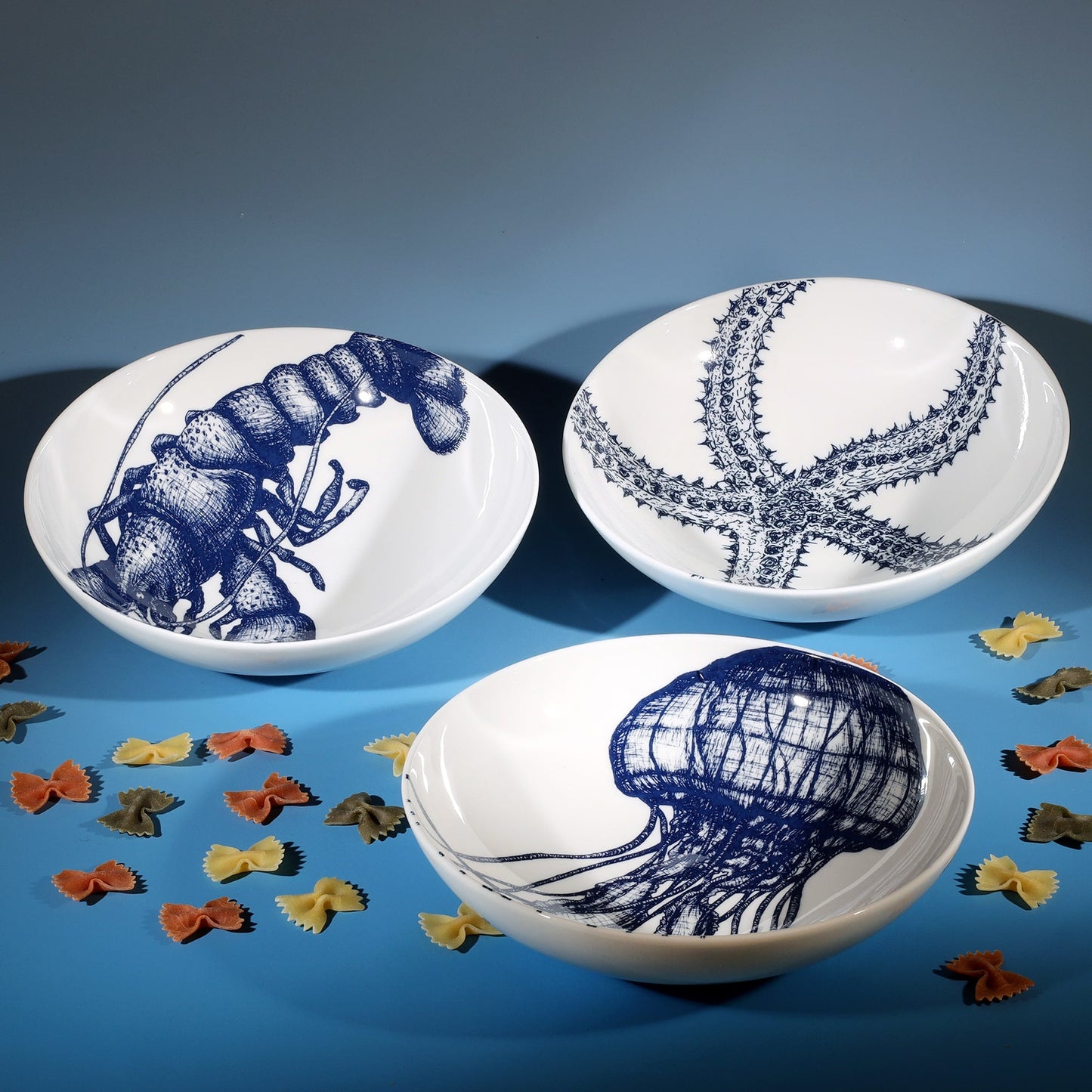 Bone China Jellyfish Pasta Bowl