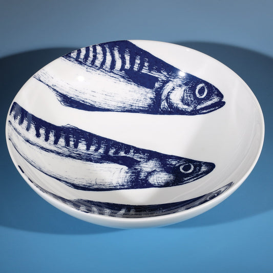 Bone China Mackerel Pasta Bowl