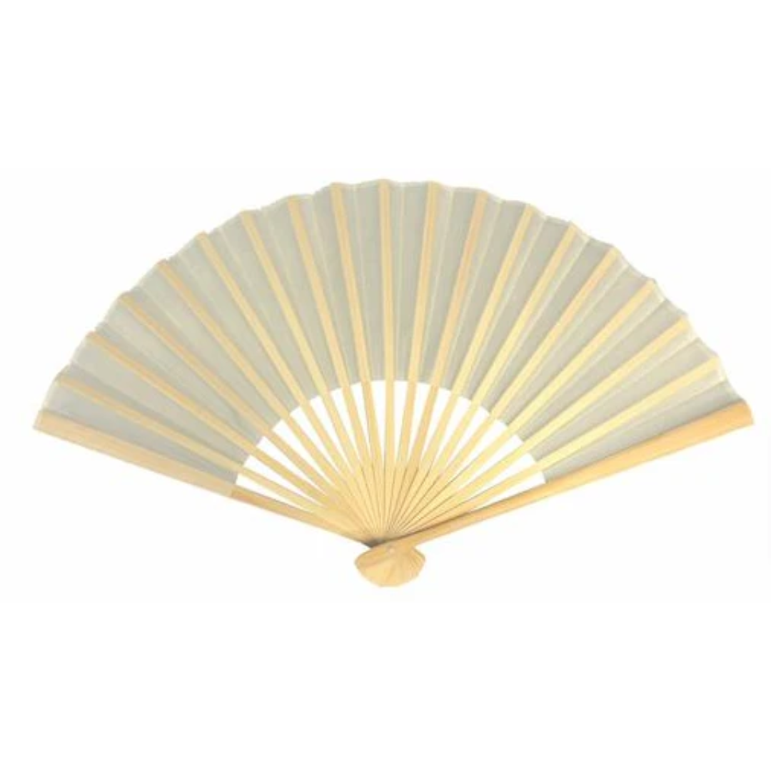 Nylon Fabric Fan - Beige (9")